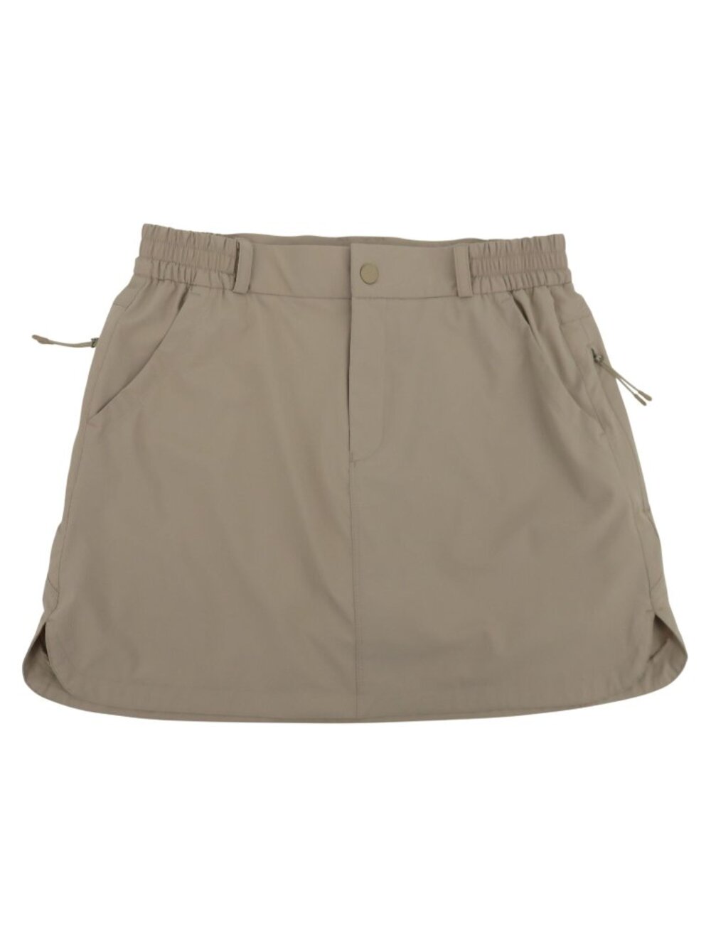 Baleaf Women Small Beige Athletic Skort Skirt With Shorts Zip Pockets Stretchy